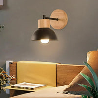 Noordse Hout IJzeren Schaduw Japandi Wandlamp