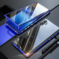 Magnetische geharde glazen dubbelzijdige telefoonhoes voor Samsung