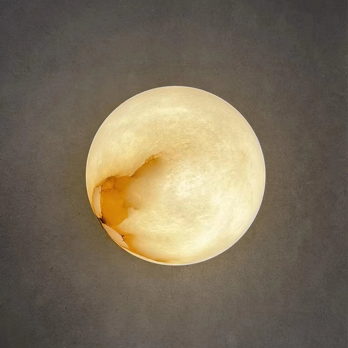 Alabaster Elegance Japandi Mini Orb Wandlamp