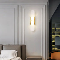 Moderne Wandlamp van Marmer met Gouden Details – Luxe Verlichting