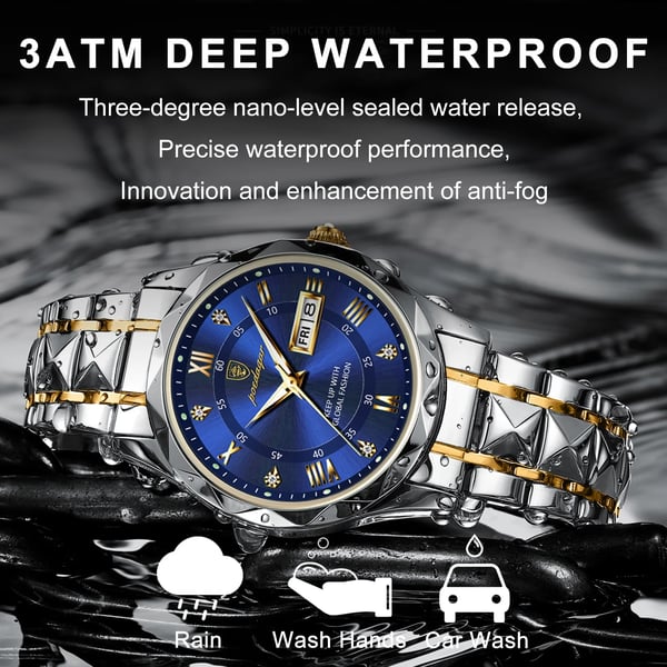 Waterdichte luxe herenarmbandhorloge van topmerk met verlichting