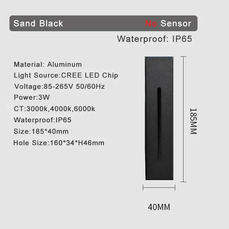 Shadee Bewegingssensor Trap Wandlamp