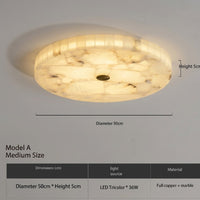 Delya Plafondlamp Alabaster LED Rond