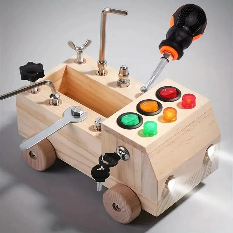 Montessori Busy Board – Interactief leerspeelgoed voor kinderen ter bevordering van fijne motoriek en cognitieve vaardigheden