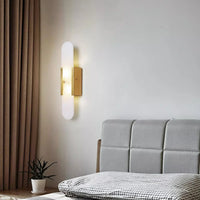 Moderne Wandlamp van Marmer met Gouden Details – Luxe Verlichting