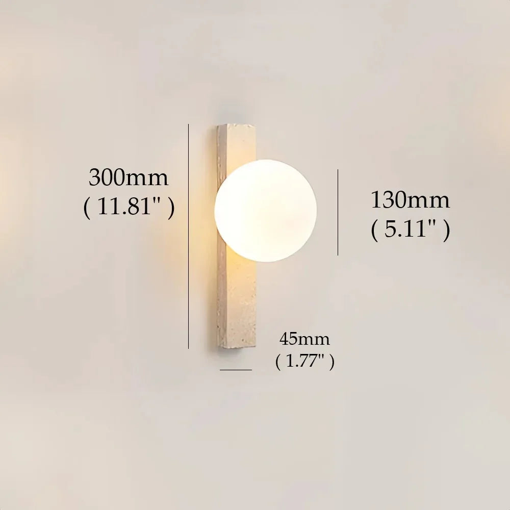 Abigail Travertine Wandlamp