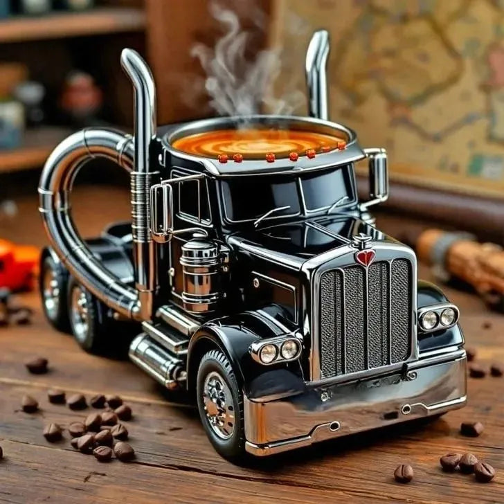 TruckCoffee | Semi-truck koffiemok voor vrachtwagenchauffeurs - een must voor onderweg