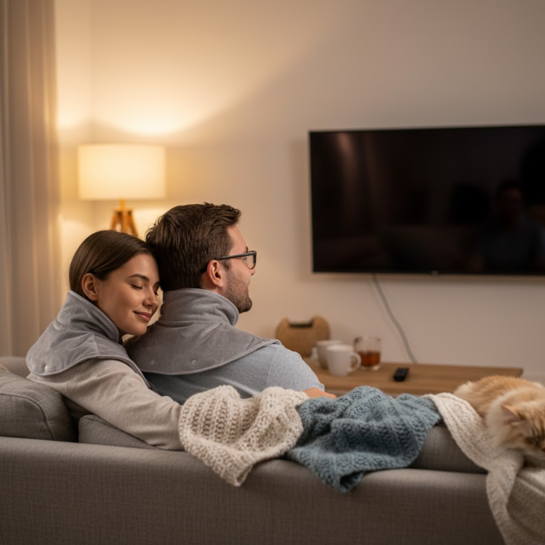 CalmWrap | Warmtebedekking voor Nek en Schouders – Snelle Pijnverlichting