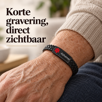 Custom AlertBand | Medische ID Armband voor Senioren met Dementie of Alzheimer