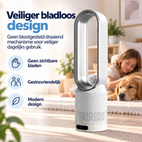 AirPure – Ultrageluidloze torenventilator zonder bladen (< 32 dB)