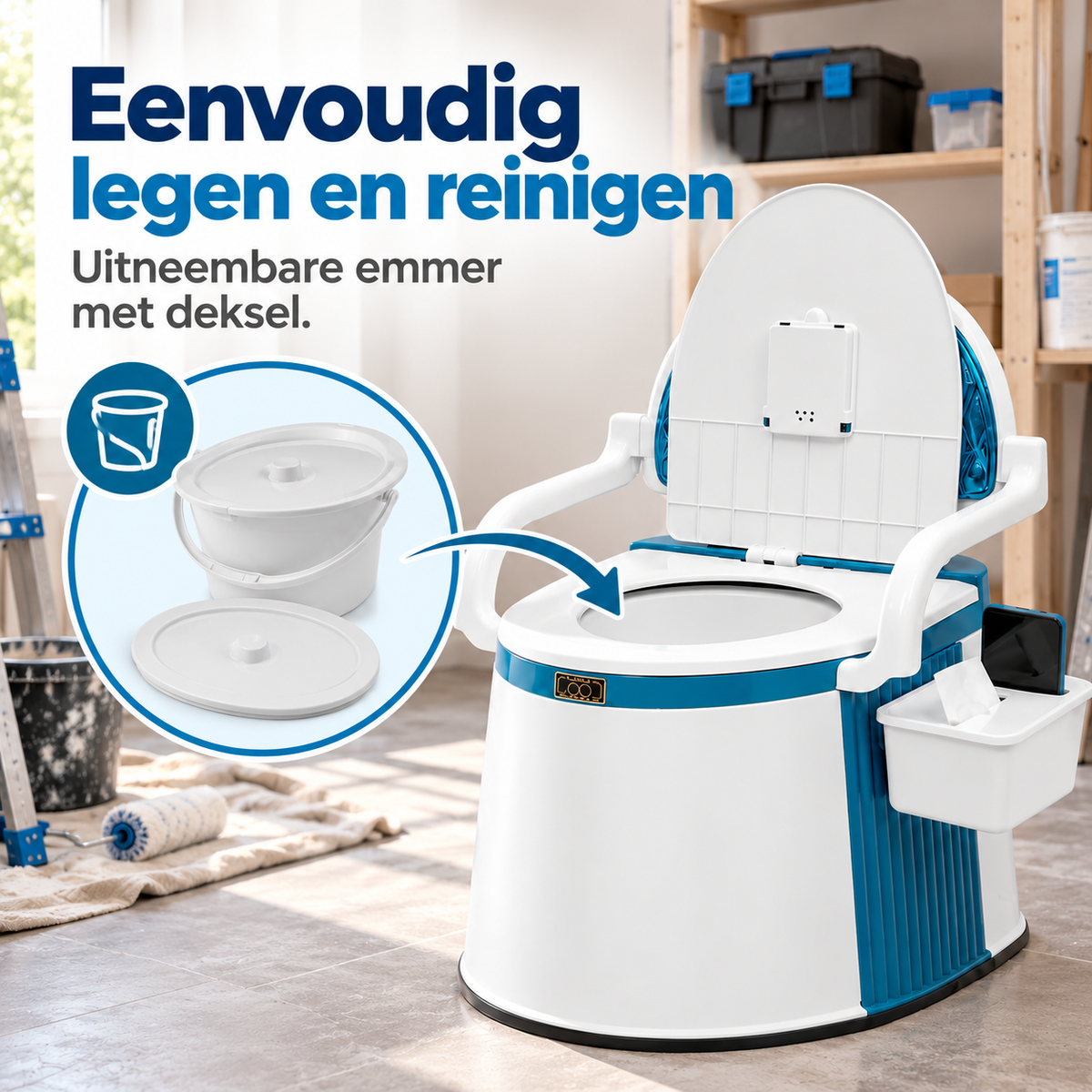 Draagbaar Toilet voor Verbouwing, Renovatie & Klussen