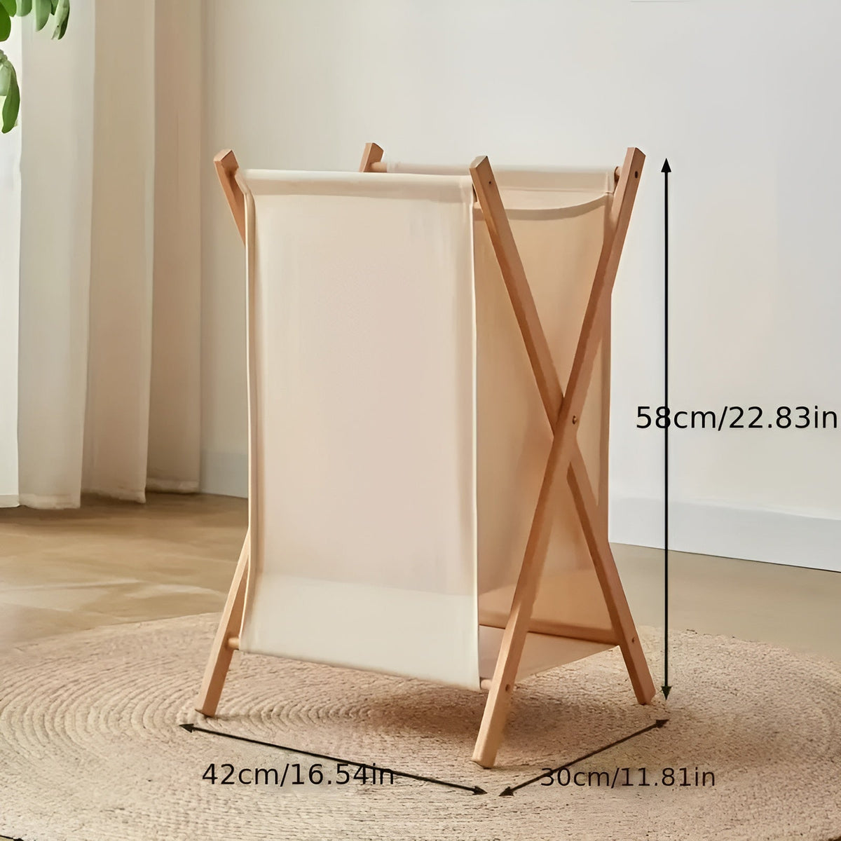 Opvouwbare Wasmand van Hout – Robuust Houten Design | Decoratief en Functioneel