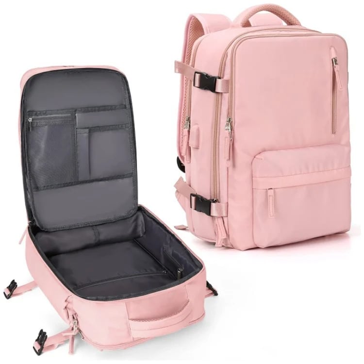 Travelliva Dames Reisrugzak 35 L | Waterdicht & met USB-aansluiting | Anti-diefstal & Schoencompartiment | Voor Wandelen, Dagelijks Gebruik & Reizen