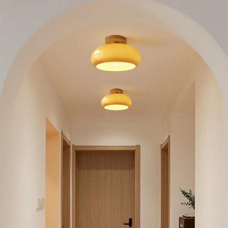 Charlotte Flush Mount Plafondlamp Hout