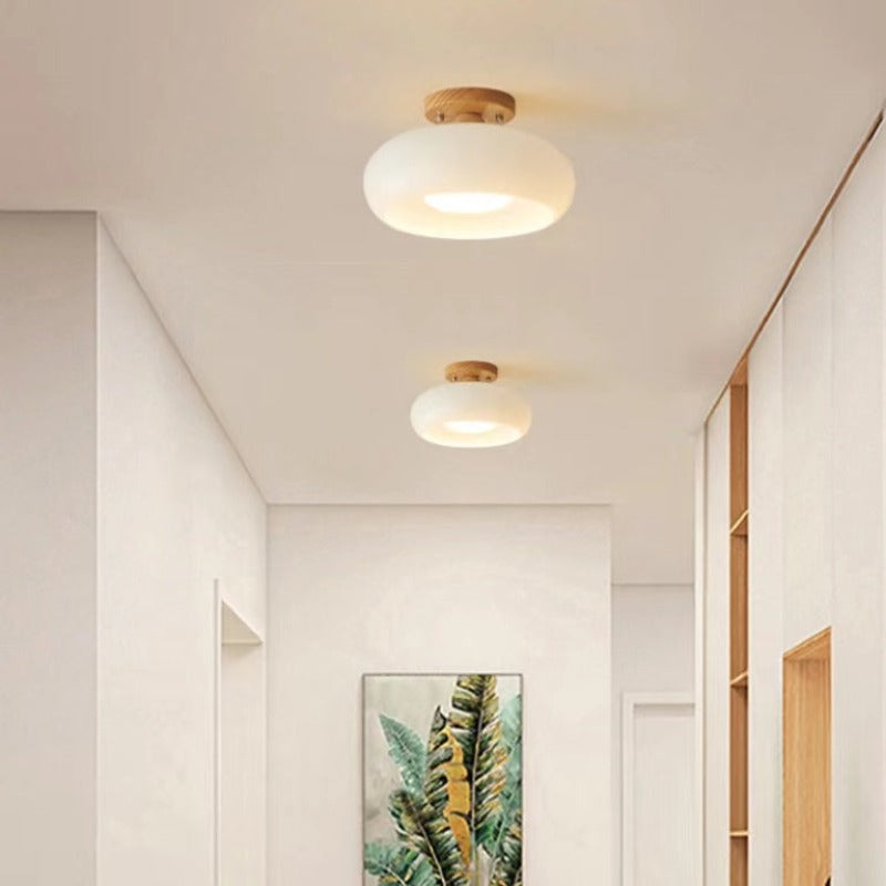 Charlotte Flush Mount Plafondlamp Hout