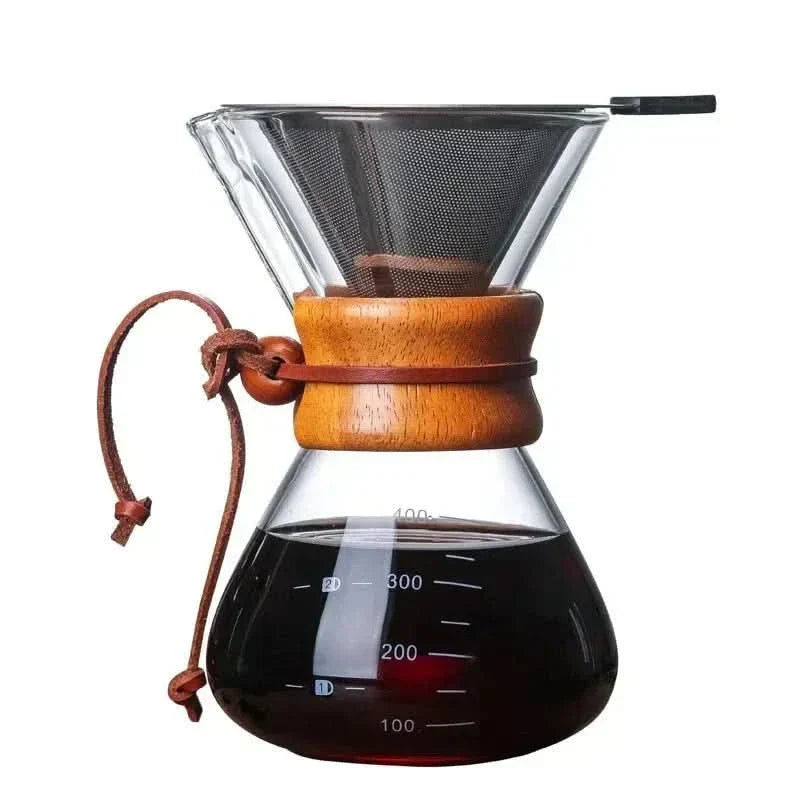Skanto | Chemex Koffiekan met Hario V60 Dripper Set – Precies Brouwen met Stijl