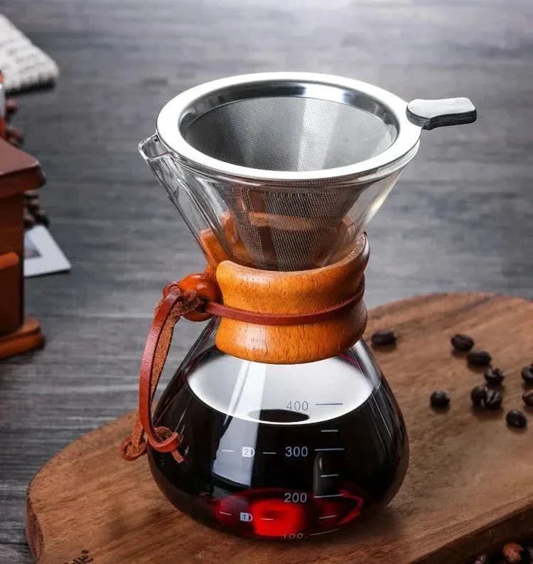 Skanto | Chemex Koffiekan met Hario V60 Dripper Set – Precies Brouwen met Stijl