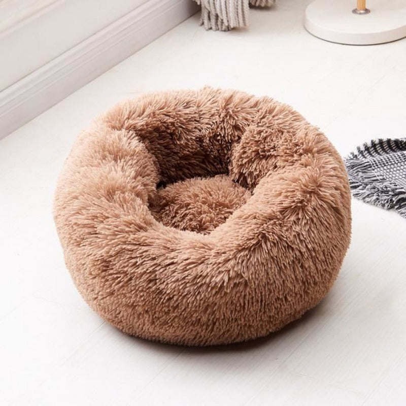 Rund Plüsch Kalmerende Donut Hondenbed voor kleine tot grote honden