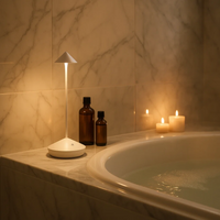 ClarityGlow | Draadloze Tafellamp met Dimbare Verlichting en Waterdicht Ontwerp
