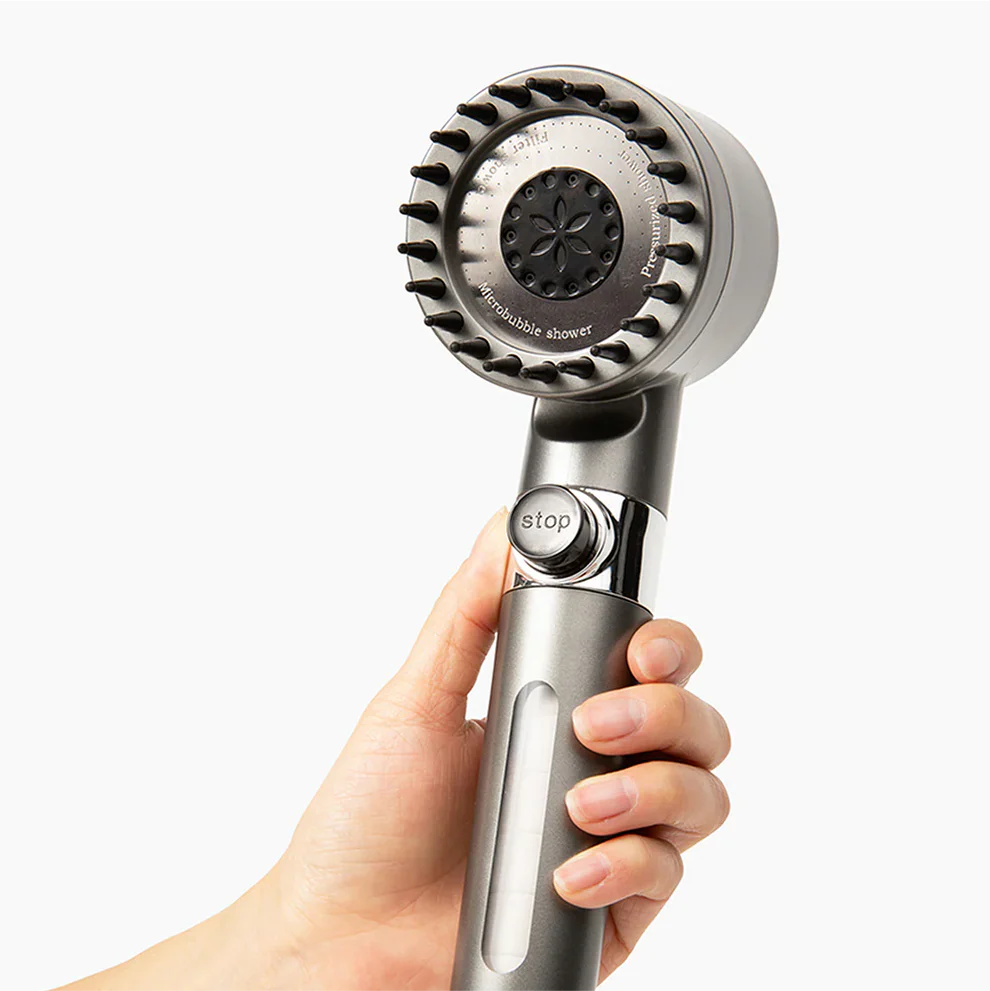 Douchesproeier met filter, 5 filters, 3 spuitstanden en universele pasvorm