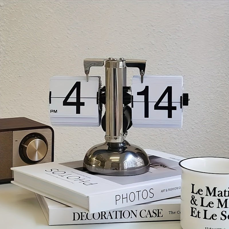 PrestigeFlip Retro Klok | Creatieve automatische flip klok voor woonkamer of kantoor decorati
