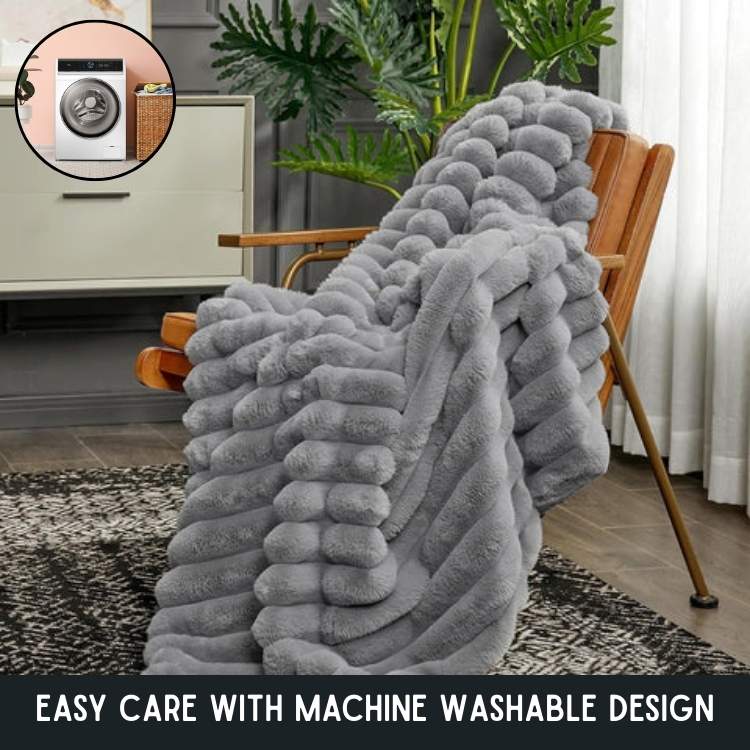 Zware Fleece Deken CloudStripe