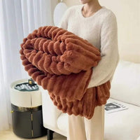 Zware Fleece Deken CloudStripe