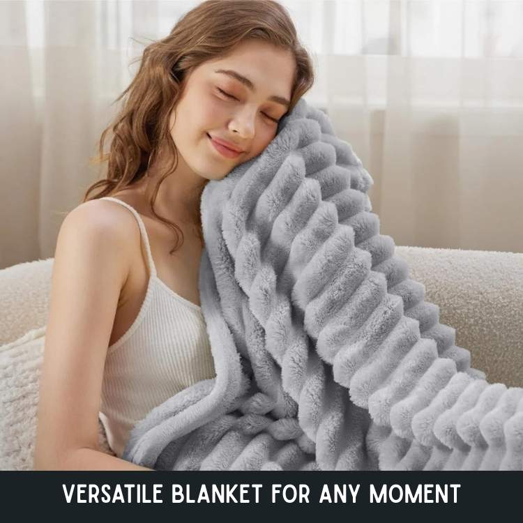 Zware Fleece Deken CloudStripe