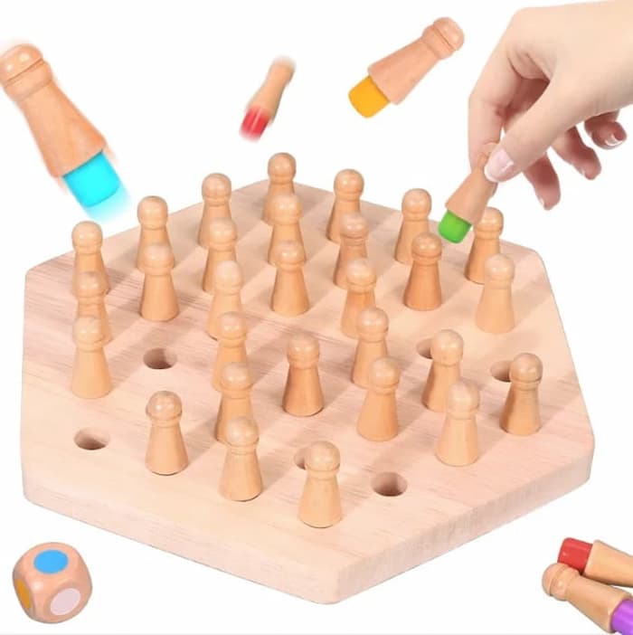 BrainMatch | Houten Geheugen Match Stok Schaak [Laatste Dag Korting]
