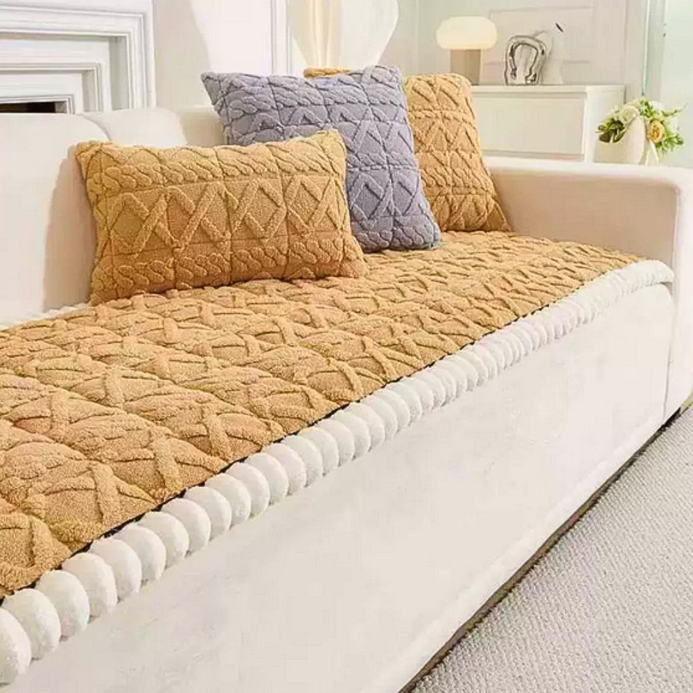 Knuffelige Sherpa Pluche Sofa Beschermhoes