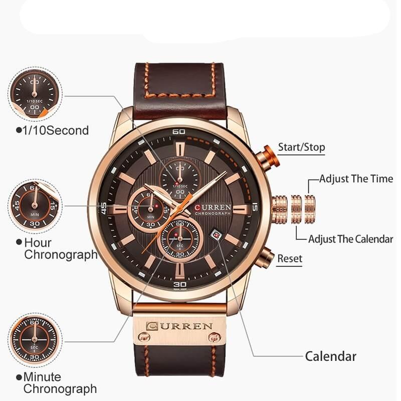 CURREN Chronograaf herenuurwerk