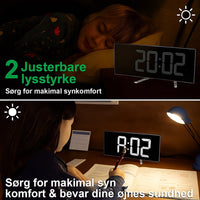 CurveClock | Digitale Wekker LED met Gebogen Scherm en Automatische Verlichting