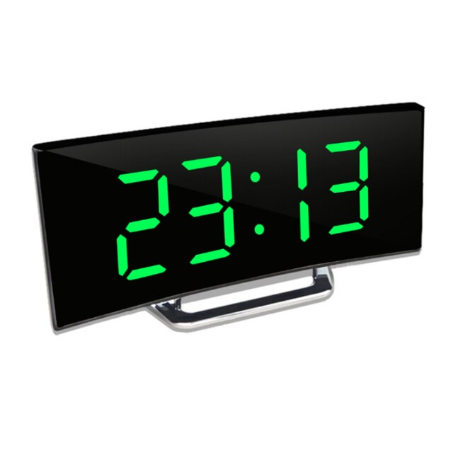 CurveClock | Digitale Wekker LED met Gebogen Scherm en Automatische Verlichting
