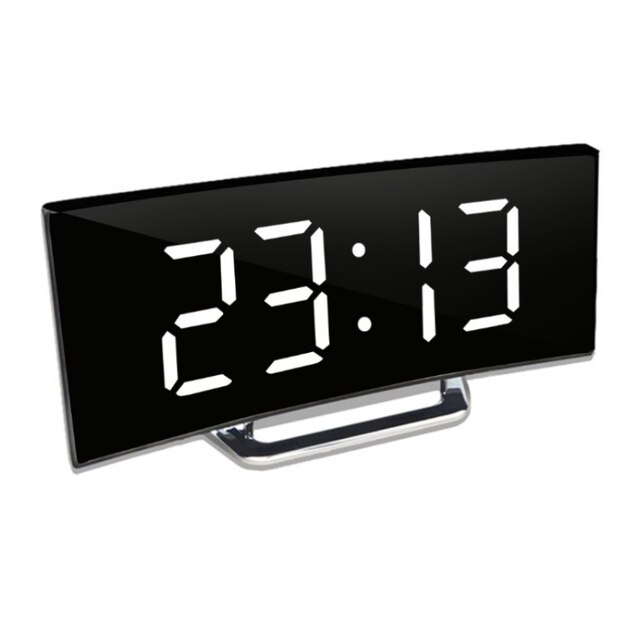 CurveClock | Digitale Wekker LED met Gebogen Scherm en Automatische Verlichting