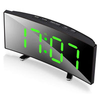 CurveClock | Digitale Wekker LED met Gebogen Scherm en Automatische Verlichting