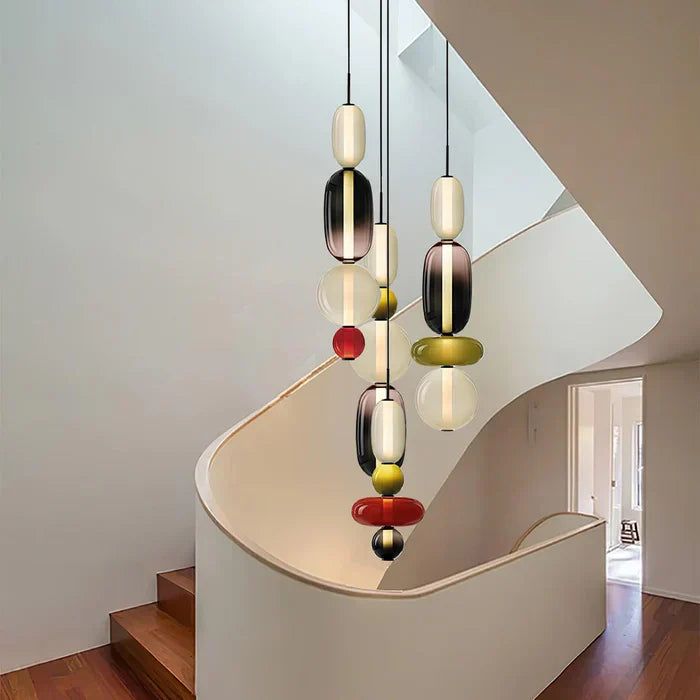 Hanglamp van gekandiseerd glas