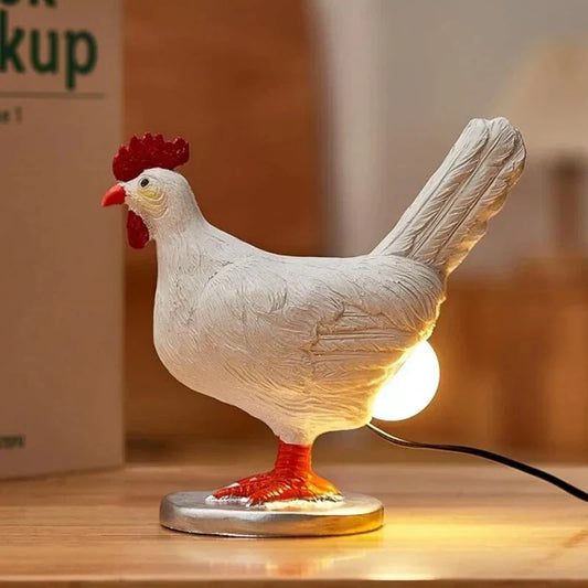 Decoratieve nachtlamp in de vorm van een kip – originele LED tafellamp voor de slaapkamer