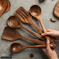 Keuken set gemaakt van natuurlijk teak