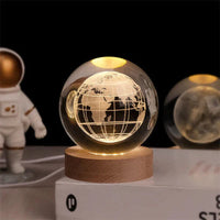 Luminescente Bol met 3D Gravure van Planeet