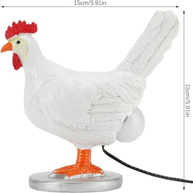Decoratieve nachtlamp in de vorm van een kip – originele LED tafellamp voor de slaapkamer