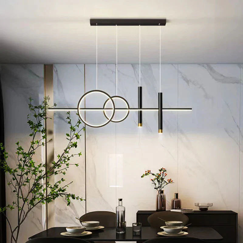 Moderne LED hanglamp – geometrisch design, plafondverlichting voor woonkamer en eetkamer