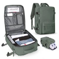 Travelliva Dames Reisrugzak 35 L | Waterdicht & met USB-aansluiting | Anti-diefstal & Schoencompartiment | Voor Wandelen, Dagelijks Gebruik & Reizen