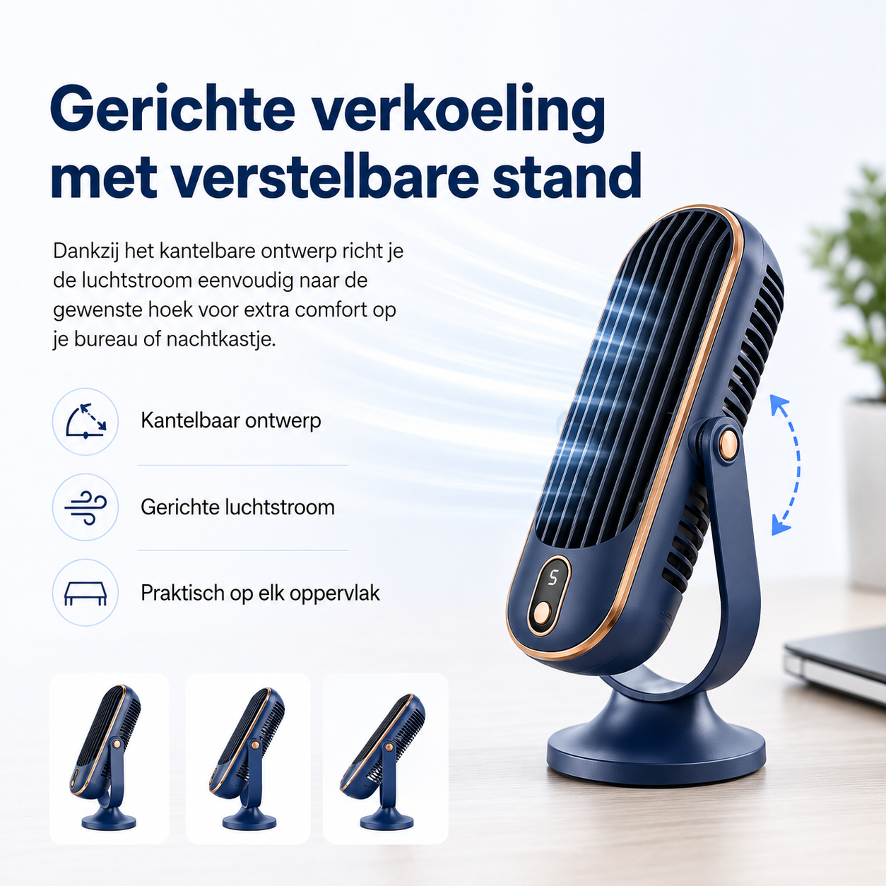 Coolux – Ultra-Stille USB Bureauventilator