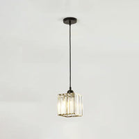 Vina Moderne Cluster Cilinder Glazen Hanglamp, Zwart/Goud