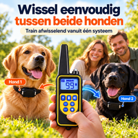 PROCANIS – Trainingshalsband voor 2 Honden met Afstandsbediening, 2 Ontvangers & 3 Modi