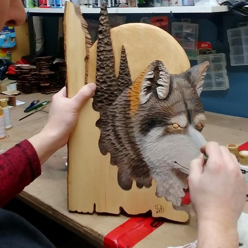 Dieren Houtsnijwerk Wanddecoratie