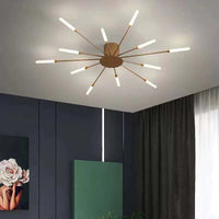 Arisha Industriële LED Plafondlamp Zwart/Goud Woonkamer Metaal