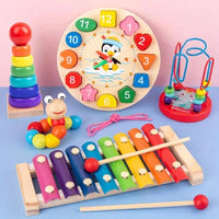 EduQuest 5-in-1 Montessori Set – Creatief leren voor baby's vanaf 6 maanden