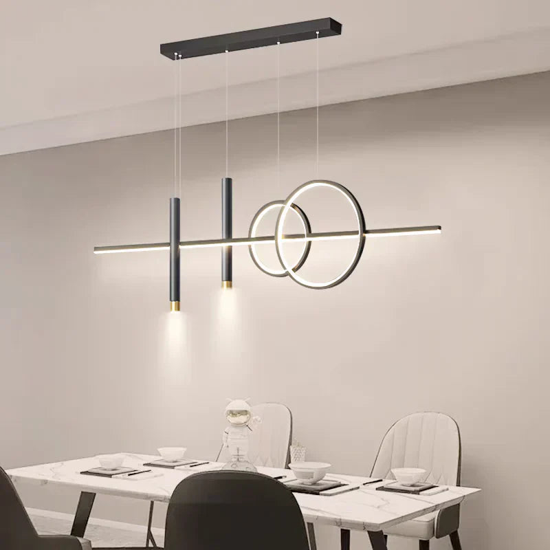 Moderne LED hanglamp – geometrisch design, plafondverlichting voor woonkamer en eetkamer