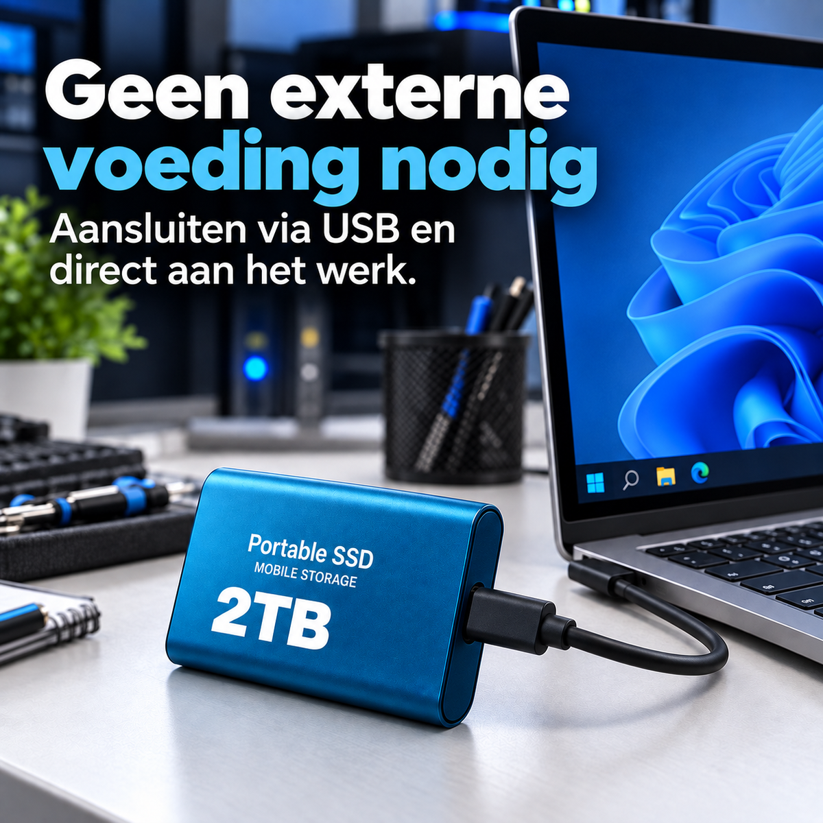 DataSprint Externe SSD 2TB voor IT & PC Support – USB-C Opslag tot 1050 MB/s